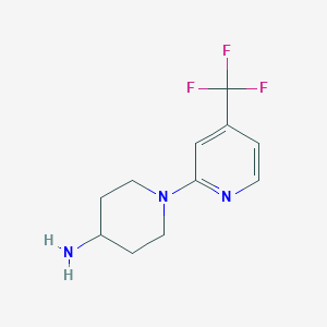 molecular formula C11H14F3N3 B1400169 1-(4-Trifluoromethylpyridin-2-yl)piperidine-4-ylamine CAS No. 898271-33-5