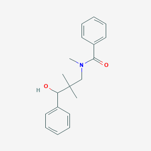 molecular formula C19H23NO2 B14001691 Benzamide,N-(3-hydroxy-2,2-dimethyl-3-phenylpropyl)-N-methyl- CAS No. 15451-22-6