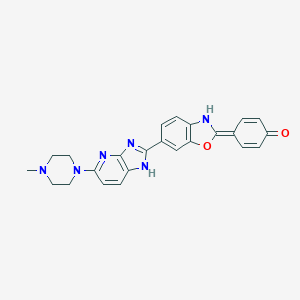 molecular formula C24H22N6O2 B140017 4-(5-(5-(4-Methyl-1-piperazinyl)-1H-imidazo(4,5-b)pyridin-2-yl)-2-benzoxazolyl)phenol CAS No. 126898-32-6
