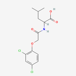 molecular formula C14H17Cl2NO4 B14001715 N-((2,4-Dichlorophenoxy)acetyl)-L-leucine CAS No. 80913-68-4