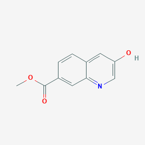molecular formula C11H9NO3 B14001744 Methyl 3-hydroxyquinoline-7-carboxylate 