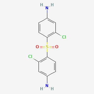 molecular formula C12H10Cl2N2O2S B14001768 Bis[4-amino-2-chlorophenyl]sulfone CAS No. 35880-73-0