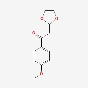 molecular formula C12H14O4 B1400178 2-(1,3-二氧戊环-2-基)-1-(4-甲氧基苯基)乙酮 CAS No. 108323-51-9