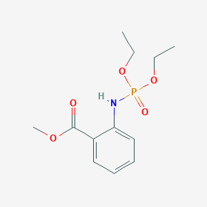 molecular formula C12H18NO5P B14001794 Methyl 2-(diethoxyphosphorylamino)benzoate CAS No. 22700-45-4