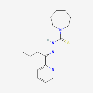 molecular formula C16H24N4S B14001809 N-(1-pyridin-2-ylbutylideneamino)azepane-1-carbothioamide CAS No. 86919-62-2