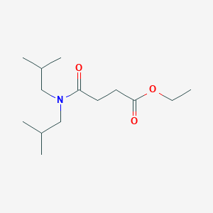 molecular formula C14H27NO3 B14001838 Ethyl 4-[bis(2-methylpropyl)amino]-4-oxobutanoate CAS No. 6946-83-4