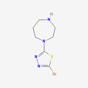 molecular formula C7H11BrN4S B1400185 1-(5-Bromo-1,3,4-thiadiazol-2-yl)-1,4-diazepane CAS No. 1357147-39-7