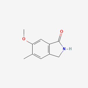 molecular formula C10H11NO2 B1400188 6-methoxy-5-methyl-2,3-dihydro-1H-isoindol-1-one CAS No. 1138220-76-4