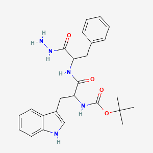 molecular formula C25H31N5O4 B14001907 Tert-butyl N-[1-[[1-(hydrazinecarbonyl)-2-phenyl-ethyl]carbamoyl]-2-(1H-indol-3-YL)ethyl]carbamate CAS No. 72156-66-2