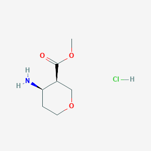 molecular formula C7H14ClNO3 B14001915 Methyl cis-4-aminooxane-3-carboxylate hydrochloride 