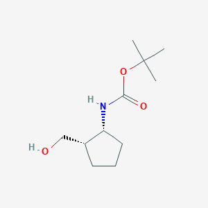 molecular formula C11H21NO3 B1400192 tert-butyl N-[(1R,2S)-2-(hydroxymethyl)cyclopentyl]carbamate CAS No. 623582-54-7