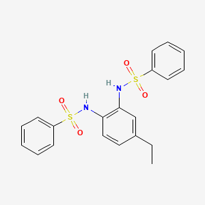 molecular formula C20H20N2O4S2 B14001921 N,N'-(4-Ethyl-1,2-phenylene)dibenzenesulfonamide CAS No. 7403-00-1