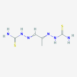 molecular formula C5H10N6S2 B14001923 Pyruvaldehyde-bis-thiosemicarbazone 