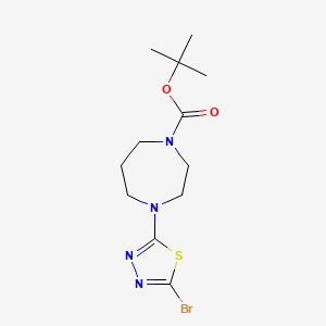 molecular formula C12H19BrN4O2S B1400193 Tert-butyl 4-(5-bromo-1,3,4-thiadiazol-2-yl)-1,4-diazepane-1-carboxylate CAS No. 1357147-44-4