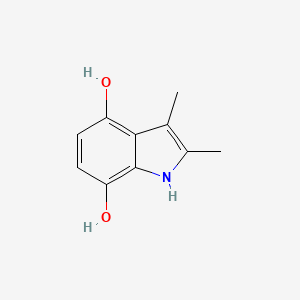 molecular formula C10H11NO2 B14001960 2,3-Dimethyl-1h-indole-4,7-diol CAS No. 35524-83-5