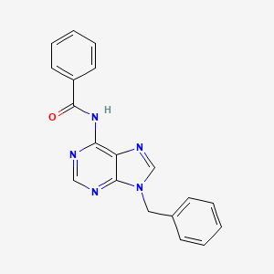molecular formula C19H15N5O B14001969 N-(9-Benzyl-9H-purin-6-yl)benzenecarboximidic acid CAS No. 2770-74-3
