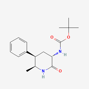 molecular formula C17H24N2O3 B14001992 tert-butyl N-[(3S,5R,6S)-6-methyl-2-oxo-5-phenyl-3-piperidyl]carbamate 