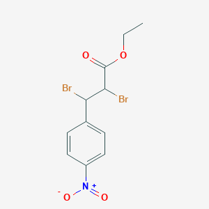 molecular formula C11H11Br2NO4 B14002000 Ethyl 2,3-dibromo-3-(4-nitrophenyl)propanoate CAS No. 840-44-8
