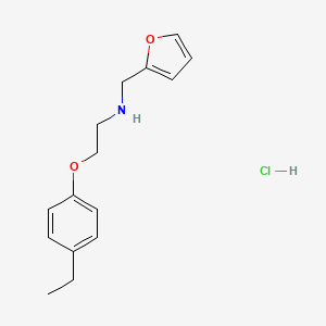 molecular formula C15H20ClNO2 B1400201 2-(4-Ethylphenoxy)-N-(furan-2-ylmethyl)ethanaminehydrochloride CAS No. 1357252-37-9