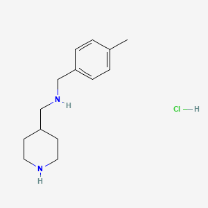 molecular formula C14H23ClN2 B1400204 N-(4-Methylbenzyl)-1-(piperidin-4-yl)methanamine hydrochloride CAS No. 1050484-75-7