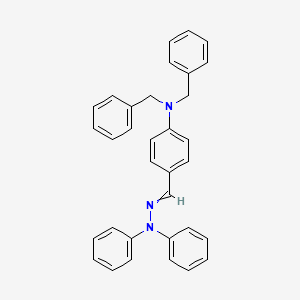 molecular formula C33H29N3 B14002061 N,N-dibenzyl-4-[(diphenylhydrazinylidene)methyl]aniline 