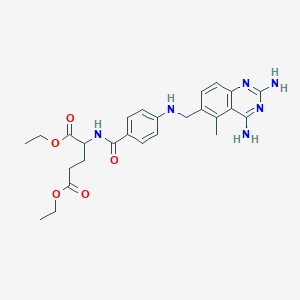 molecular formula C26H32N6O5 B14002070 Diethyl 2-[[4-[(2,4-diamino-5-methylquinazolin-6-yl)methylamino]benzoyl]amino]pentanedioate CAS No. 24205-32-1