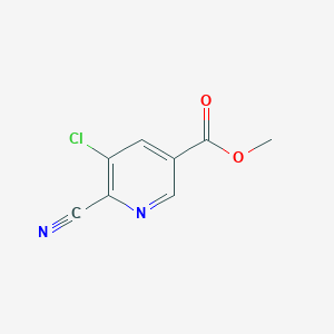 molecular formula C8H5ClN2O2 B1400209 Methyl 5-chloro-6-cyanonicotinate CAS No. 398457-04-0