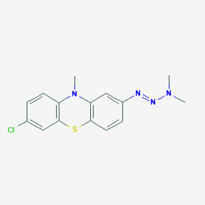 molecular formula C15H15ClN4S B14002104 N-(7-Chloro-10-methyl-phenothiazin-2-YL)diazenyl-N-methyl-methanamine CAS No. 79226-51-0