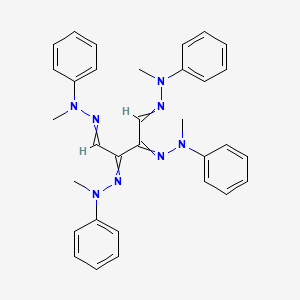molecular formula C32H34N8 B14002127 N-methyl-N-[2,3,4-tris[methyl(phenyl)hydrazinylidene]butylideneamino]aniline CAS No. 18952-67-5