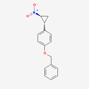 molecular formula C16H15NO3 B1400213 1-(benzyloxy)-4-((1R,2S)-2-nitrocyclopropyl)benzene CAS No. 1221595-64-7
