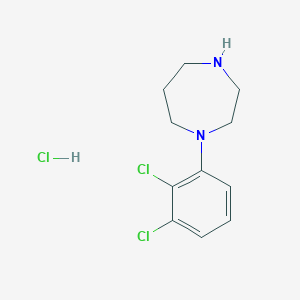 molecular formula C11H15Cl3N2 B1400214 1-(2,3-Dichlorophenyl)-1,4-diazepane hydrochloride CAS No. 839712-09-3
