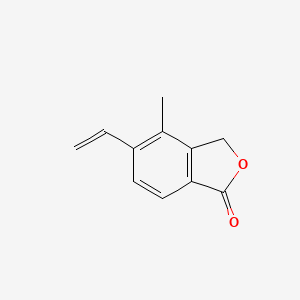 molecular formula C11H10O2 B1400216 4-甲基-5-乙烯基异苯并呋喃-1(3H)-酮 CAS No. 1255206-69-9