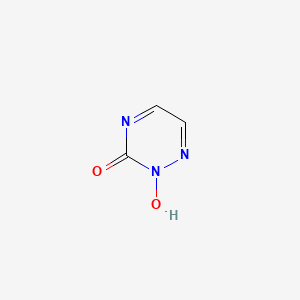 molecular formula C3H3N3O2 B14002161 2-Hydroxy-1,2,4-triazin-3-one CAS No. 91472-34-3