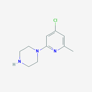 molecular formula C10H14ClN3 B1400217 1-(4-Chloro-6-methylpyridin-2-yl)piperazine CAS No. 1353878-02-0