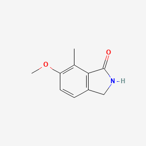 molecular formula C10H11NO2 B1400219 6-methoxy-7-methyl-2,3-dihydro-1H-isoindol-1-one CAS No. 1138220-74-2