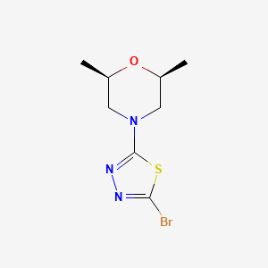 molecular formula C8H12BrN3OS B1400220 4-(5-Bromo-1,3,4-thiadiazol-2-yl)-cis-2,6-dimethylmorpholine CAS No. 1357147-40-0