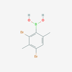 molecular formula C8H9BBr2O2 B14002214 2,4-Dibromo-3,6-Dimethylphenylboronic acid 