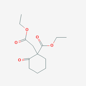 molecular formula C13H20O5 B14002223 Ethyl 1-(2-ethoxy-2-oxoethyl)-2-oxocyclohexane-1-carboxylate CAS No. 7251-30-1