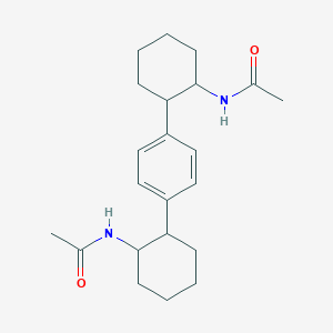 molecular formula C22H32N2O2 B14002230 N-[2-[4-(2-acetamidocyclohexyl)phenyl]cyclohexyl]acetamide CAS No. 34668-23-0
