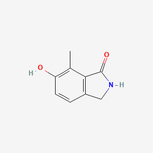 molecular formula C9H9NO2 B1400227 6-hydroxy-7-methyl-2,3-dihydro-1H-isoindol-1-one CAS No. 1138220-70-8