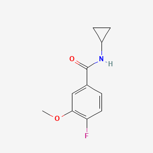 molecular formula C11H12FNO2 B1400230 N-cyclopropyl-4-fluoro-3-methoxybenzamide CAS No. 1370587-33-9
