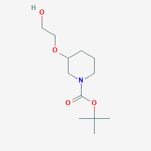 molecular formula C12H23NO4 B1400232 叔丁基 3-(2-羟乙氧基)哌啶-1-羧酸酯 CAS No. 1353980-11-6