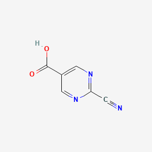 molecular formula C6H3N3O2 B1400244 2-Cyanopyrimidine-5-carboxylic acid CAS No. 1115962-72-5