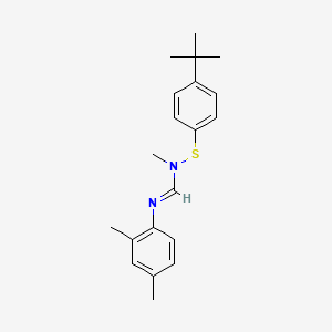 molecular formula C20H26N2S B14002443 N-(4-tert-butylphenyl)sulfanyl-N'-(2,4-dimethylphenyl)-N-methylmethanimidamide CAS No. 58830-31-2