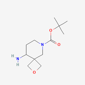 molecular formula C12H22N2O3 B14002530 Tert-butyl 9-amino-2-oxa-6-azaspiro[3.5]nonane-6-carboxylate 