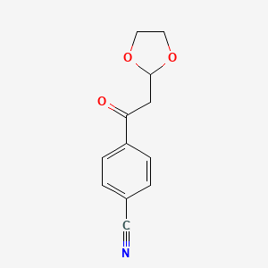 B1400254 1-(4-Cyano-phenyl)-2-(1,3-dioxolan-2-yl)-ethanone CAS No. 1166996-43-5