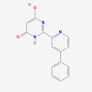 molecular formula C15H11N3O2 B14002546 2-(4-Phenylpyridin-2-yl)pyriMidine-4,6-diol 