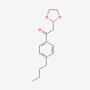 molecular formula C15H20O3 B1400255 1-(4-Butyl-phenyl)-2-(1,3-dioxolan-2-yl)-ethanone CAS No. 1263365-91-8