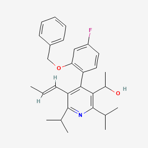 molecular formula C29H34FNO2 B1400258 1-(4-(2-(Benzyloxy)-4-fluorophenyl)-2,6-diisopropyl-5-(prop-1-en-1-yl)pyridin-3-yl)ethanol CAS No. 503559-84-0