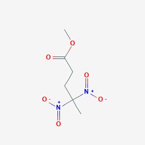 molecular formula C6H10N2O6 B14002595 Methyl 4,4-dinitrovalerate CAS No. 6921-12-6